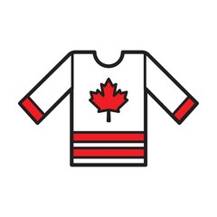 A hockey jersey illustration.