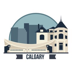 Obraz premium A saddledome stadium illustration.