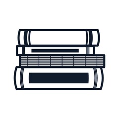 A stack of books illustration.