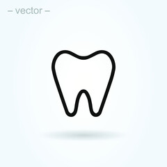 Obraz premium Dental Treatment and Tooth. Line art simple vector modern icon design illustration.