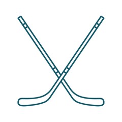 A hockey sticks illustration.