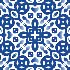 Ethnic ceramic tile in portuguese azulejo.