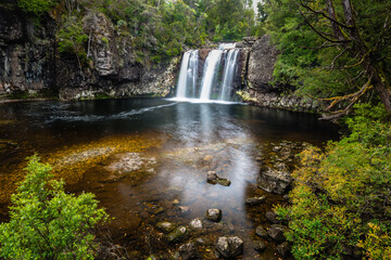 Fototapeta na wymiar Pencil Pine Falls in Cradle Mountain- Lake St Clair National Park, Tasmania