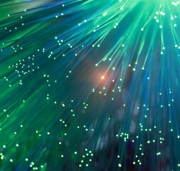 abstract background of fiber optic network cables
