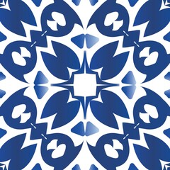 Ornamental azulejo portugal tiles decor.