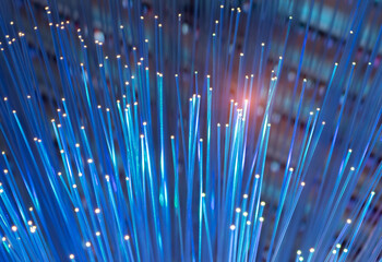 abstract background of fiber optic network cables