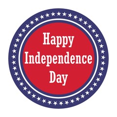 happy independence day label
