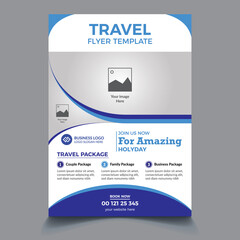 Travel Flyer design template vector