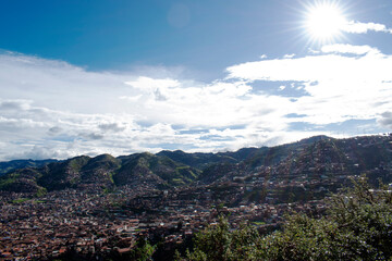 Fototapeta premium Cusco City & Sky view