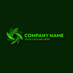 abstract green logo