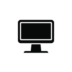 Monitor icon, illustration design template. Solid style. EPS 10.