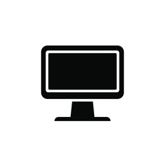 Monitor icon, illustration design template. Solid style. EPS 10.