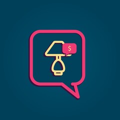 speech bubble with table lamp