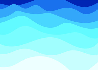Vector blue wave layer shape zigzag concept abstract background flat design style illustration.