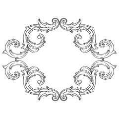 Classical baroque vector of vintage element for design. Decorative design element filigree calligraphy vector. You can use for wedding decoration of greeting card and laser cutting.