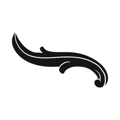 Fototapeta premium Classical baroque vector of vintage element for design. Decorative design element filigree calligraphy vector. You can use for wedding decoration of greeting card and laser cutting.