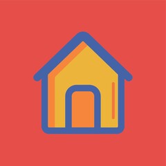 A home icon illustration.
