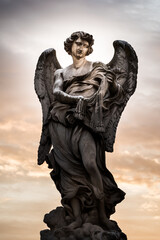 Ancient sculpture of angel at Castel Sant Angelo, Rome