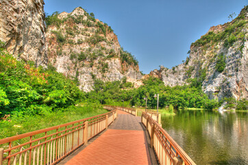 Fototapeta na wymiar Views at Snake Hill Park in Ratchaburi, Thailand