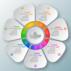 Abstract 3D Paper Infographics. Business template .Vector illustration