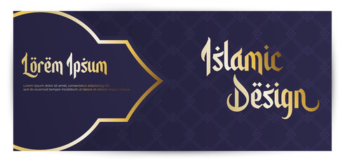 slamic background illustration concept for Happy eid mubarak, ramadan greeting or islamic new year. template for web landing page, banner, presentation, social, poster, ads, promotion or print media.