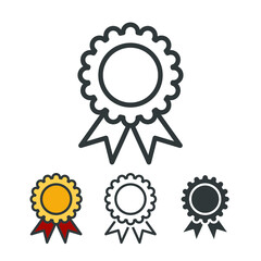 Rosette Medals Icon Vector Design Illustration