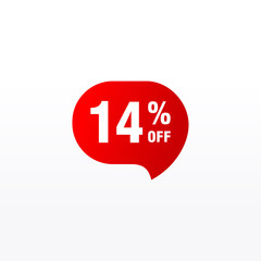 14 discount, Sales Vector badges for Labels, , Stickers, Banners, Tags, Web Stickers, New offer. Discount origami sign banner