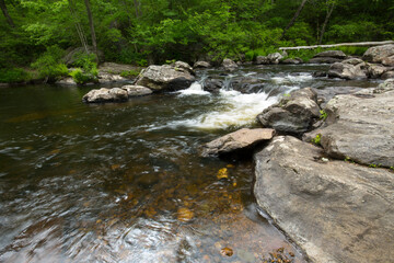 Rapids of the Mount Hope River in Mansfield, Connecticut.