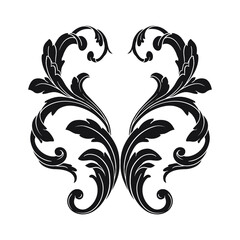 Classical baroque vector of vintage element for design. Decorative design element filigree calligraphy vector. You can use for wedding decoration of greeting card and laser cutting.