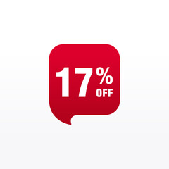 17 discount, Sales Vector badges for Labels, , Stickers, Banners, Tags, Web Stickers, New offer. Discount origami sign banner