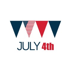Obraz premium us independence day buntings