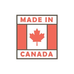 Fototapeta na wymiar Made in Canada label