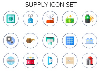 Modern Simple Set of supply Vector flat Icons