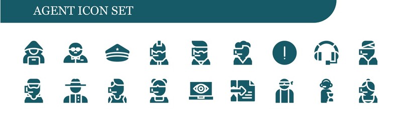 agent icon set