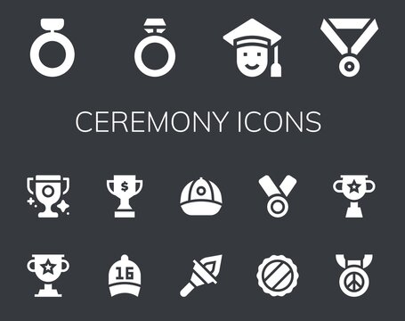ceremony icon set