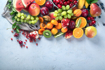 Naklejka na ściany i meble Fresh healthy fruits