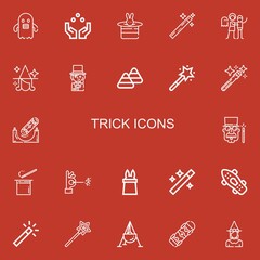 Editable 22 trick icons for web and mobile