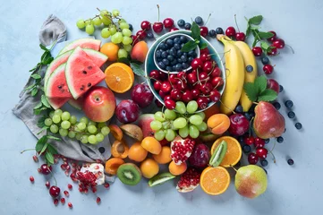 Rolgordijnen Fresh healthy fruits © bit24