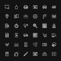 Editable 36 button icons for web and mobile