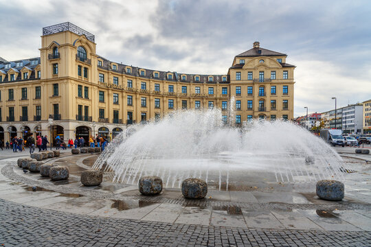 Karlsplatz or Stachus square in central Munich. Germany