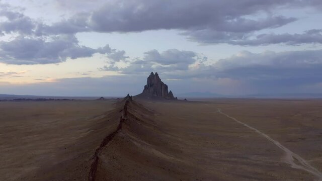 Amazing Shiprock New Mexico Aerial View Along Lava Ridge in 4k