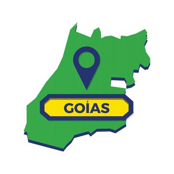 goias map with map pin