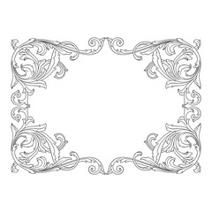 Classical baroque vector of vintage element for design. Decorative design element filigree calligraphy vector. You can use for wedding decoration of greeting card and laser cutting.
