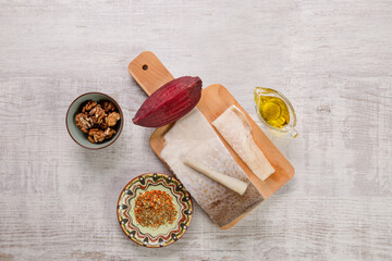 cod with beetroot salad