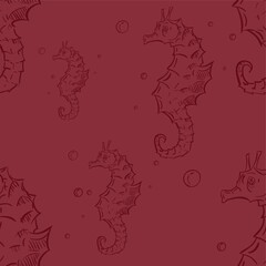 seahorse pattern background