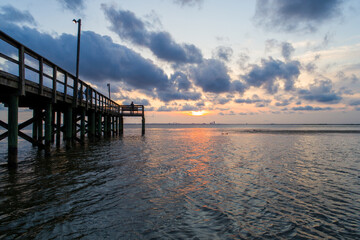 pier at sunset