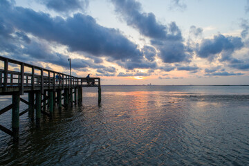 sunset at the pier