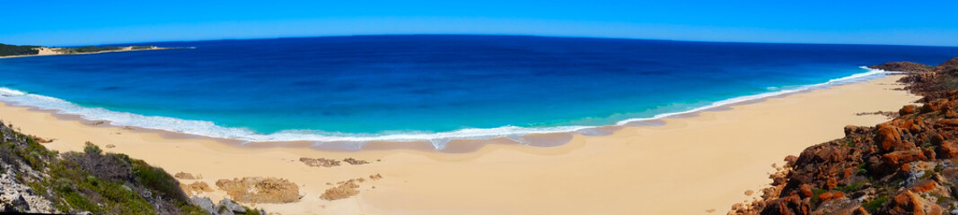 Picturesque shoreline on a sandy beach