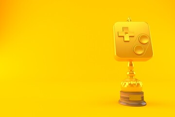 Gamepad golden trophy