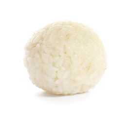 Traditional Japanese onigiri on white background